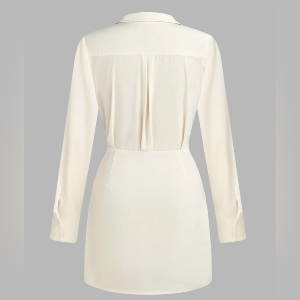 Cider Elegant Cream Long Sleeve Dress - Picture 4 of 14